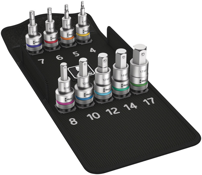 8740 C HF 1 Zyklop bit socket set with 1/2" drive, with holding function