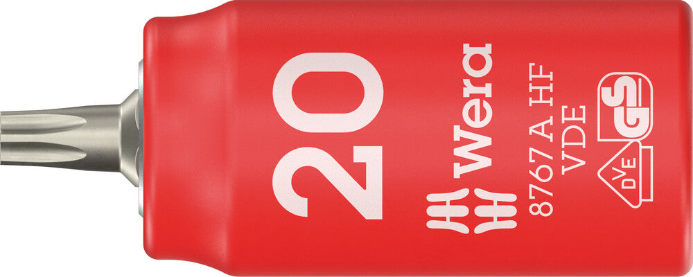 8767 A VDE HF TORX® Zyklop Bit socket, insulated, with 1/4" drive, with holding function