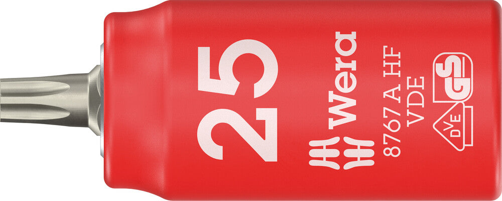 8767 A VDE HF TORX® Zyklop Bit socket, insulated, with 1/4" drive, with holding function