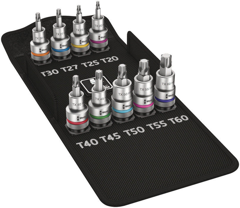 8767 C TORX® HF 1 Zyklop bit socket set with 1/2" drive, with holding function