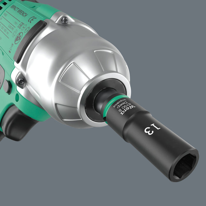 Wera 8790 B Impaktor Deep Socket with 3/8" drive, 17 x 63 mm 05005558001, view 2