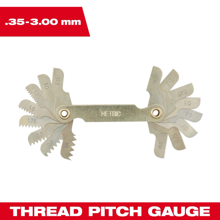 Milwaukee 0.35-3.00 mm Metric Thread Pitch Gauge 49-57-5012, main product view