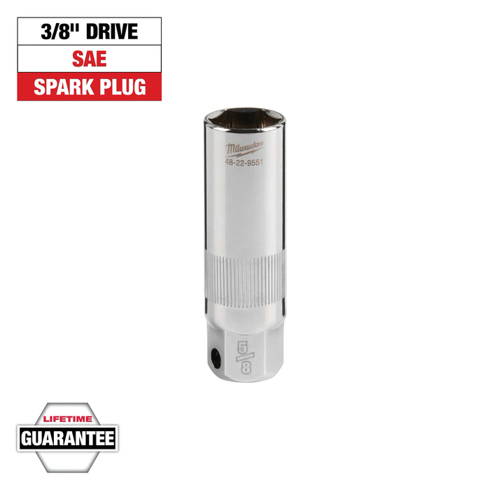 Milwaukee 3/8in. Drive 5/8in. Spark Plug Socket 48-22-9551, main product view