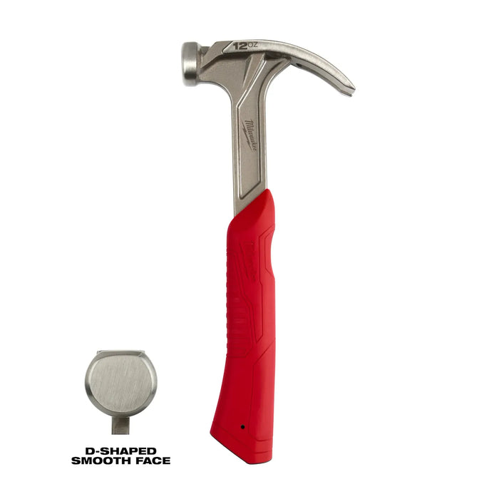 Milwaukee 12oz Smooth Face Hybrid Claw Finish Hammer 48-22-9019