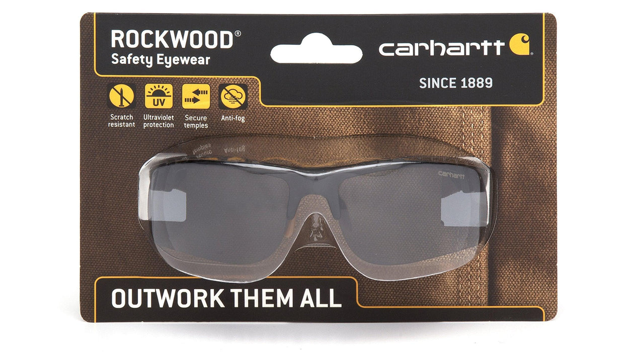 Carhartt Gray Safety Glasses, Anti-Fog, Scratch-Resistant, Half-Frame Medium