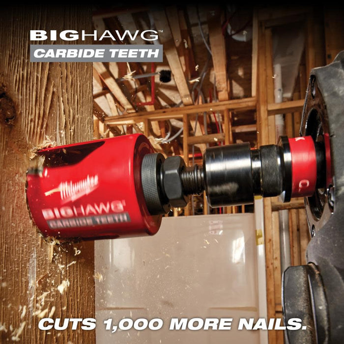Milwaukee 9 PC BIG HAWG™ with Carbide Teeth Hole Saw Kit w/ PACKOUT™ Compact Organizer 49-56-9295