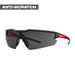 Milwaukee Safety Glasses Tinted Lens Black/Red Frame 1 pk 48-73-2015, main product view