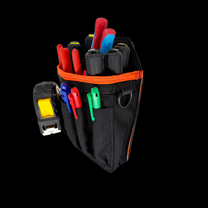 Professional Technician's Pouch - ROTATE/QUICK RELEASE Black/Orange