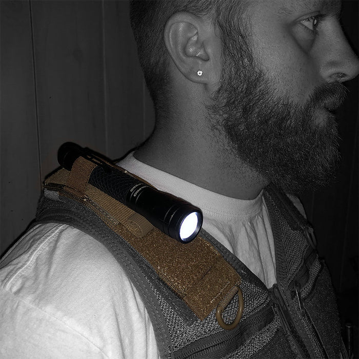 Shoulder Attach Mini Flashlight Leveler Coyote