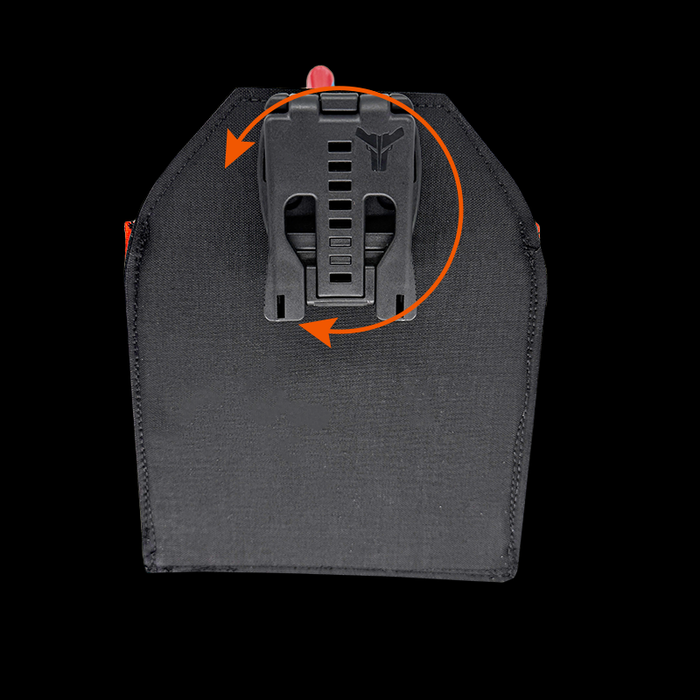 Professional Technician's Pouch - ROTATE/QUICK RELEASE Black/Orange