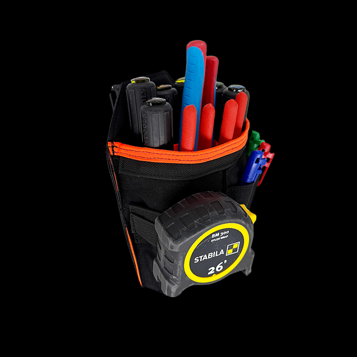 Professional Technician's Pouch - ROTATE/QUICK RELEASE Black/Orange