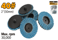 Tolsen 95090   2" Roll Lock Flap Wheel 40Grit -10Per Bag