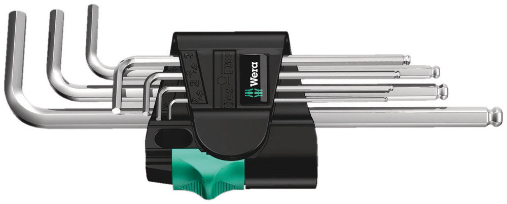 950/7 Hex-Plus 1 L-key set, metric, chrome-plated