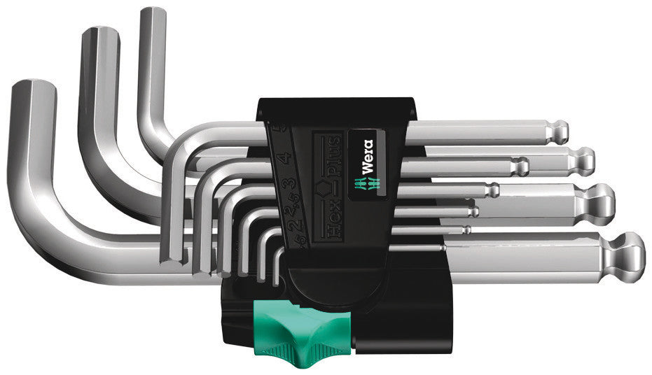 950/9 Hex-Plus 3 L-key set, metric, chrome-plated