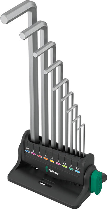 950/9 Hex-Plus 8 L-key set, metric, chrome-plated