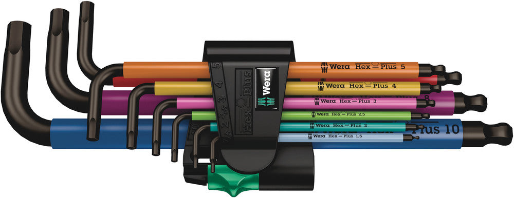950/9 Hex-Plus Multicolour 1 L-key set, metric, BlackLaser