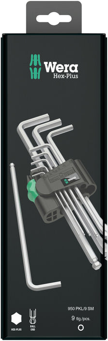 950/9 Hex-Plus 1 SB L-key set, metric, chrome-plated