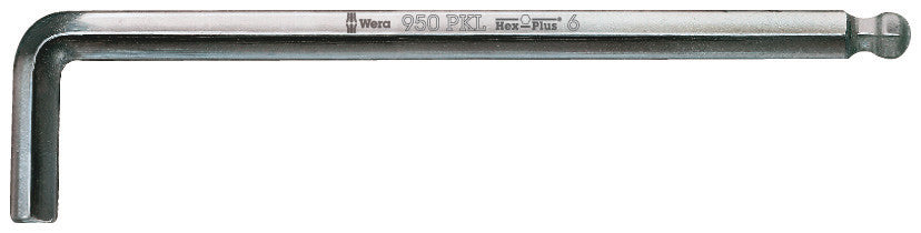 Wera 950 PKL L-key, metric, chrome-plated, 12 x 248 mm - Pack of 5 05022067001, view 2