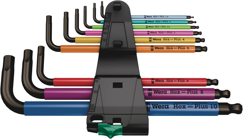 Wera 950/9 Hex-Plus Multicolour 1 L-key set, metric, BlackLaser, 9 pieces - Pack of 5 05022089001, view 2