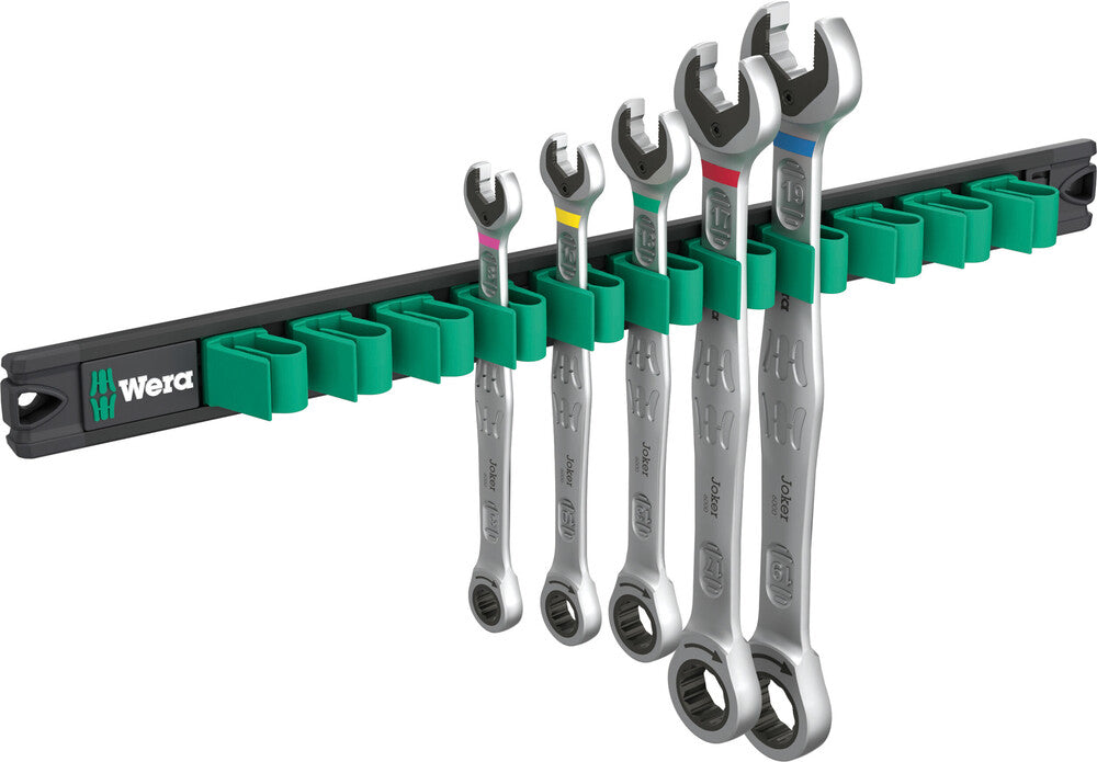 9631 Magnetic rail 6000 Joker 2 Ratcheting combination wrenches set