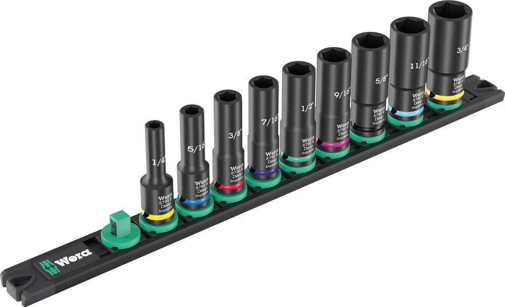 9661 Magnetic rail B Impaktor Deep Imperial 1 socket set, 3/8" drive