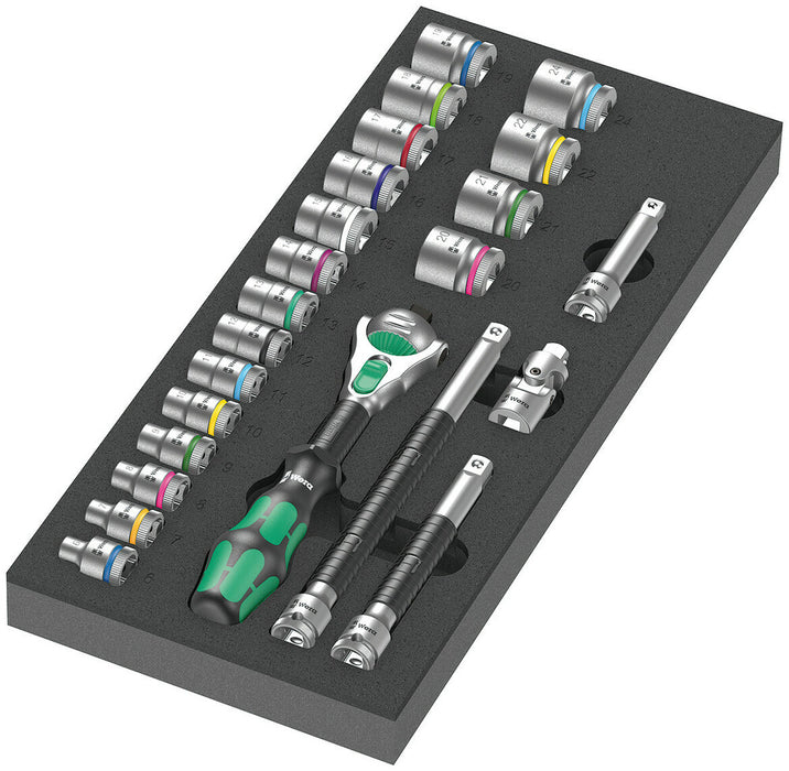 9721 Foam insert 8000 B Zyklop 3/8" ratchet set 1