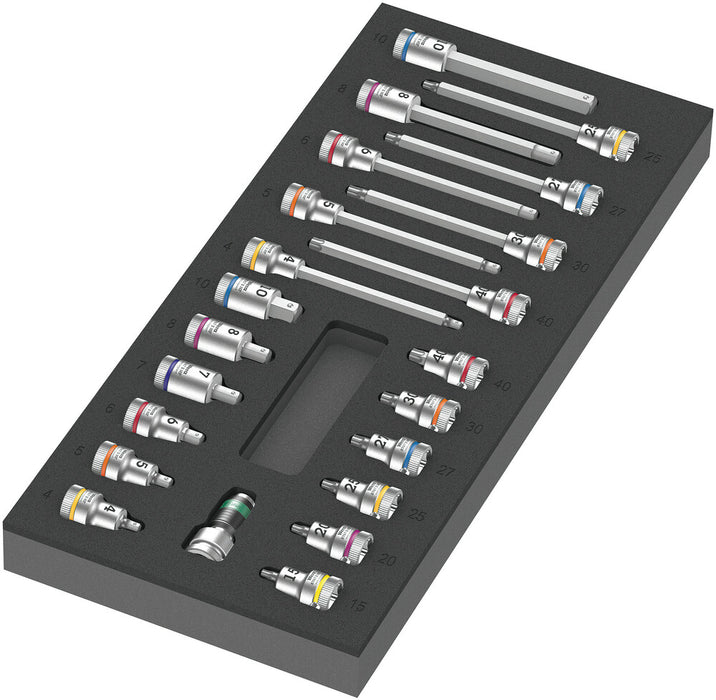 9723 Foam insert Zyklop B 3/8" bit socket set 1