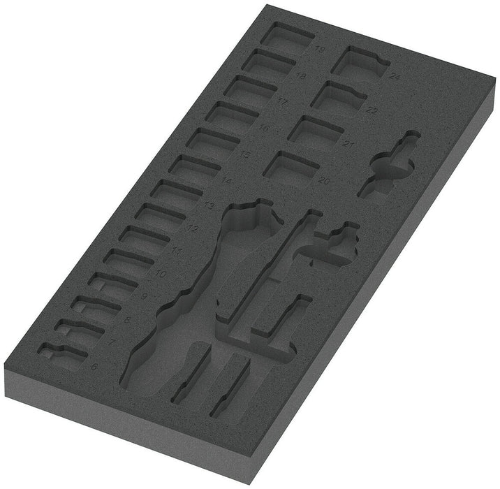 9821 Foam insert 8000 B Zyklop 3/8" ratchet set 1, empty
