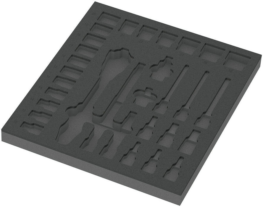 9822 Foam insert 8000 C Zyklop 1/2" ratchet set 1, empty
