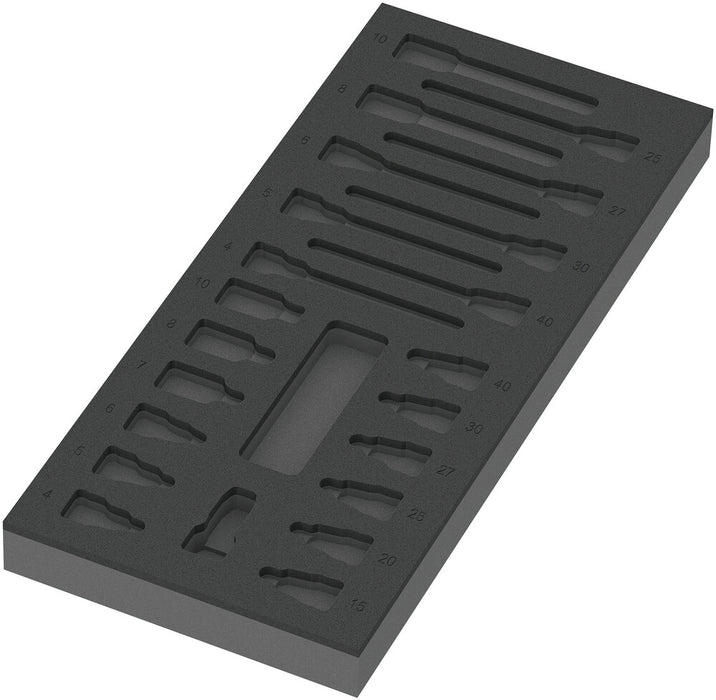 9823 Foam insert Zyklop B 3/8" bit socket set 1, empty
