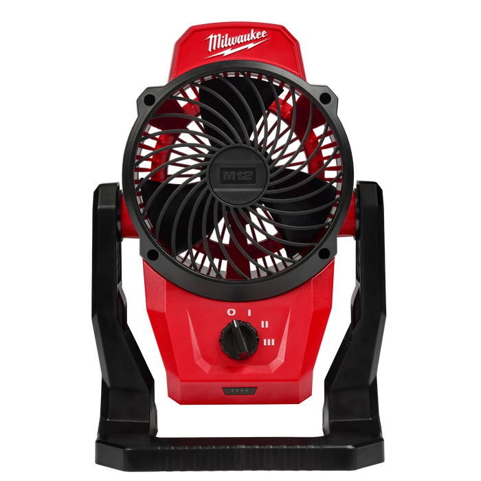 Milwaukee M12 13 in. H X 6 in. D 3 speed Cordless Jobsite Fan 0820-20, main product view