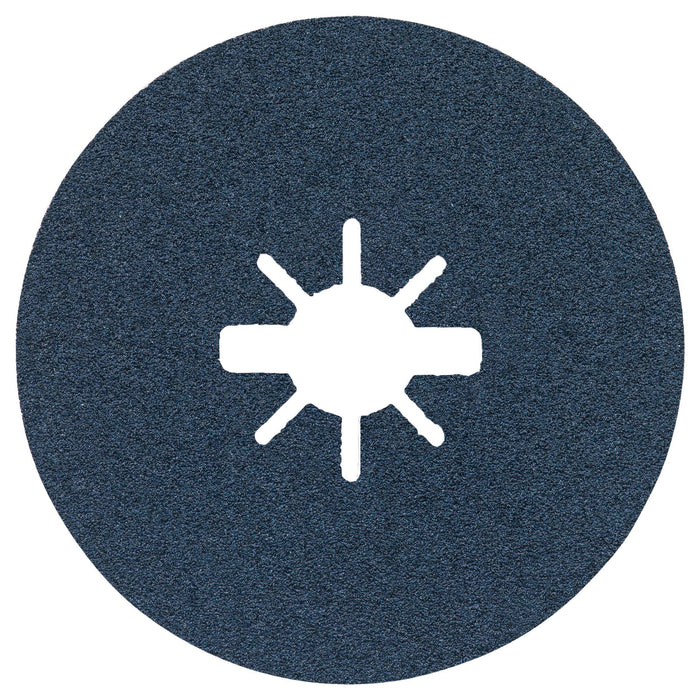 BOSCH FBX4560 25-Pack 4-1/2 In. X-LOCK Medium Grit Abrasive Fiber Discs 60 Grit Compatible with 7/8 In. Arbor for Applications in Metal Surface Finishing, Weld Blending, Rust Removal