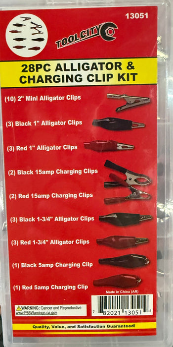 28PC ALLIGATOR & CHARGING CLIP ASSORTMENT