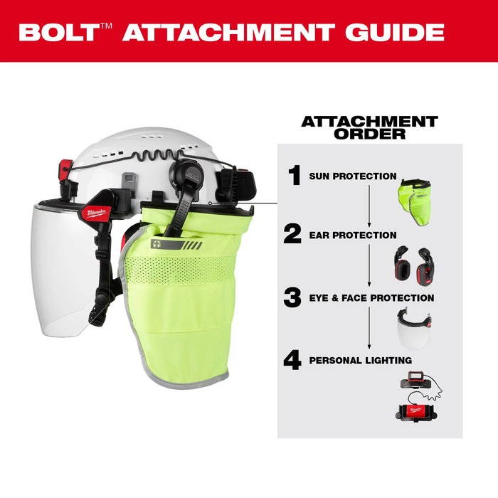 Milwaukee 48-73-1210 BOLT™ Black Front Brim Vented Hard Hat w/4pt Ratcheting Suspension (USA) - Type 1, Class C