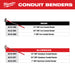 Milwaukee 48-22-4082 1" EMT Iron Conduit Bender