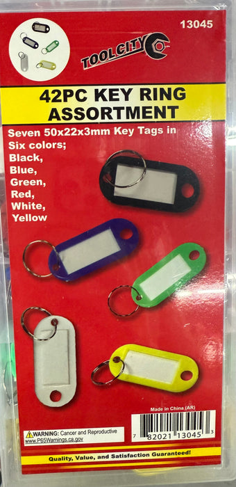 42PC KEY RING ASSORTMENT