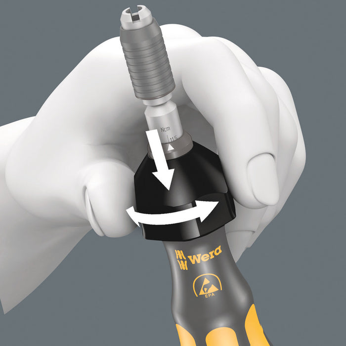 Wera Series 7400 ESD Kraftform adjustable torque screwdrivers (0.1-1.0 Nm), 7436 ESD x 0.30-1.00 Nm 05074788001, view 6