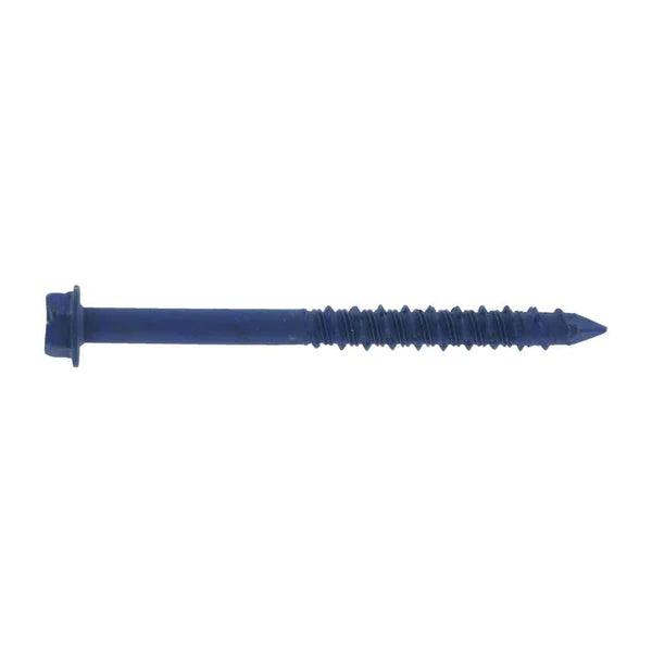 Tapcon 3/16-inch x 2-3/4-inch Climaseal Blue Slotted Hex Head Concrete Screw Anchors With Drill Bit - 100 pcs