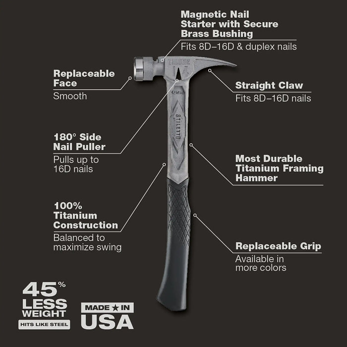 Stiletto 14 Tibone Hammer Sm/Crvd TIB14RSC