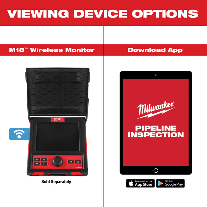 Milwaukee 3974-22 M18™ 200’ Stiff Modular Pipeline Inspection System