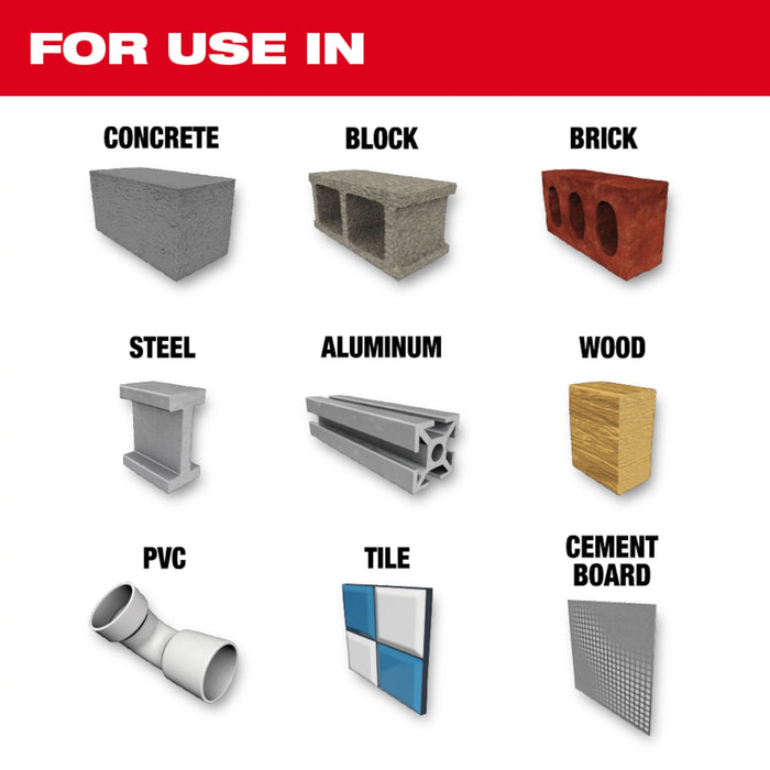 Milwaukee 48-20-8899 7 PC SHOCKWAVE™ Impact Duty Carbide Multi-Material Drill Bit Set