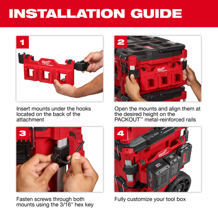 Milwaukee 48-22-8610 PACKOUT™ Tool Box 2-Bin Attachment