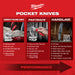 Milwaukee 48-22-1998 3” HARDLINE™ Serrated Blade Pocket Knife