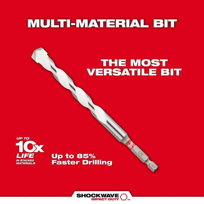 Milwaukee 48-20-8899 7 PC SHOCKWAVE™ Impact Duty Carbide Multi-Material Drill Bit Set