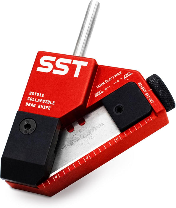 SST012-02 CNC Adjustable Drag Knife - 3/8 Inch Shank