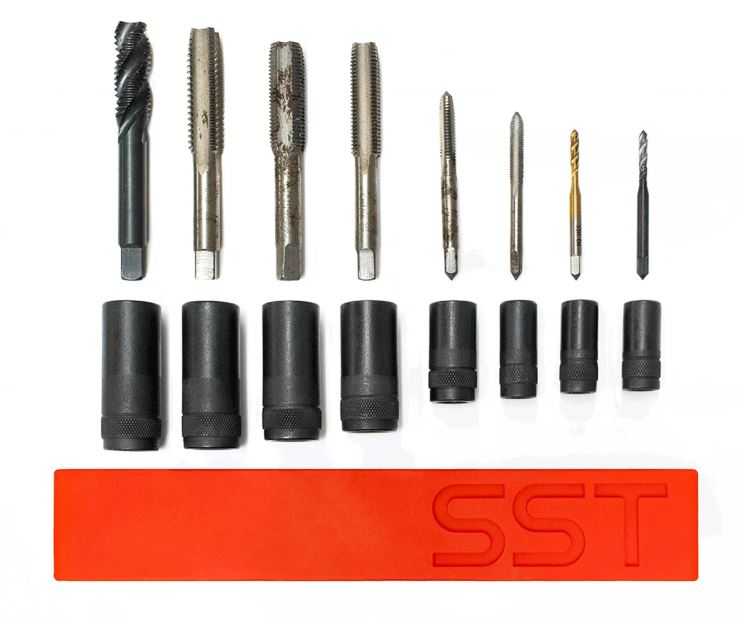 SST015 Impact Tap Socket Set 8pc with Silicone Socket Rail  1/4 & 3/8 In. Drive
