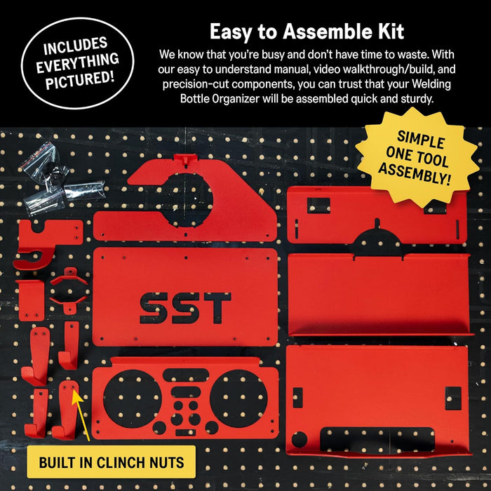 SST019-2  Welding Bottle Organizer (Angle Grinder Holder)