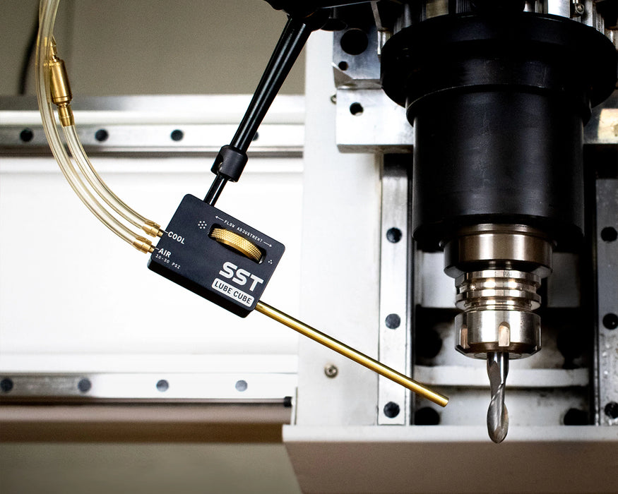 SST021-2  LUBE CUBE - CNC and Drill Dual Nozzle Coolant Mister System