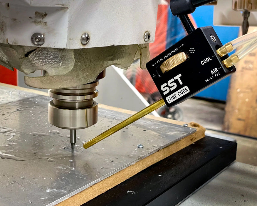 SST021-2  LUBE CUBE - CNC and Drill Dual Nozzle Coolant Mister System