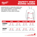 Milwaukee 48-73-5051 Class 2 High Visibility Orange Performance Safety Vest - S/M